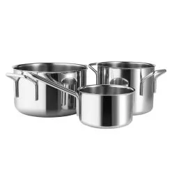 Eva Trio Grydesæt 3 Dele Rustfrit Stål Uden Belægning