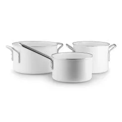Eva Trio White Line Grydesæt 3 Dele Keramisk Belægning