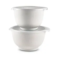 Rosti Margrethe Røreskåle 2+3 Liter Med Låg Pebble Hvid