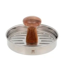 Holm Burgerpresser Stål/akacie 13 X 6 Cm