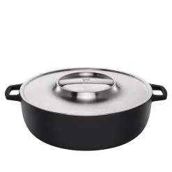 Fiskars Norden Grill Chef Støbejernsgryde Med Låg I Rustfrit Stål 30cm