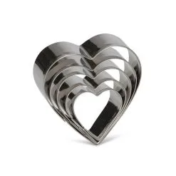 Patisse Udstikkersæt Hjerte 5 Stk. Stål